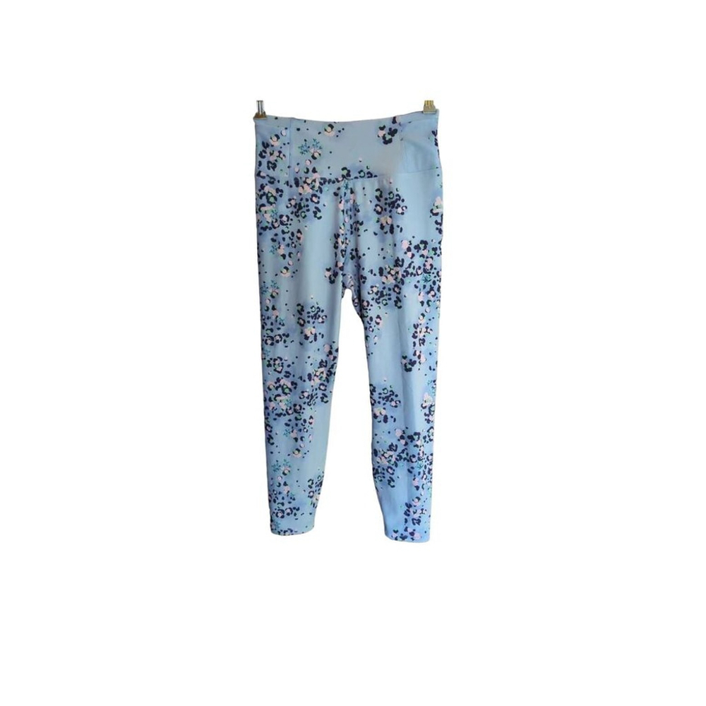 Nanette Lepore Athletic Leggings Pastel Blue Floral Size Me